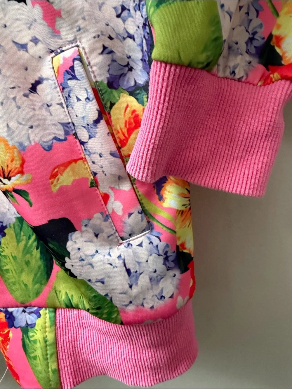 Lola + The Boys Pink Floral Kids Matching Set Jacket Pants Pockets Happy School